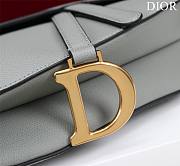 Fortok Dior Mini Saddle Bag Gray 19.5x16x6.5cm - 4