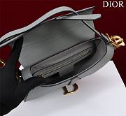 Fortok Dior Mini Saddle Bag Gray 19.5x16x6.5cm - 3