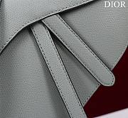Fortok Dior Mini Saddle Bag Gray 19.5x16x6.5cm - 2