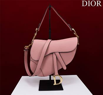 Fortok Dior Mini Saddle Bag Pink 19.5x16x6.5cm