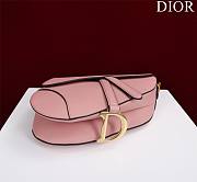 Fortok Dior Mini Saddle Bag Pink 19.5x16x6.5cm - 6