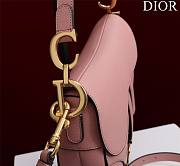 Fortok Dior Mini Saddle Bag Pink 19.5x16x6.5cm - 4