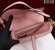 Fortok Dior Mini Saddle Bag Pink 19.5x16x6.5cm - 3