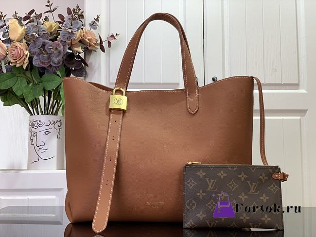 Fortok Louis Vuitton Low Key Cabas MM Cognac Bag M25342 47x30x14cm - 1
