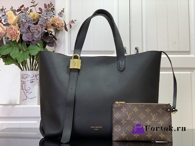 Fortok Louis Vuitton Low Key Cabas MM Bag Black M25341 47x30x14cm - 1