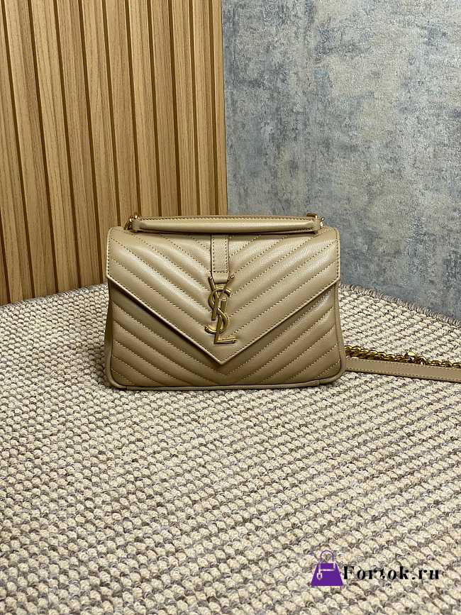 Fortok Saint Laurent Monogram Bag Beige 24x6.5x17cm - 1