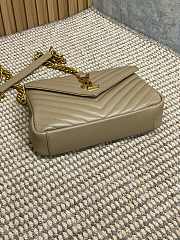 Fortok Saint Laurent Monogram Bag Beige 24x6.5x17cm - 6