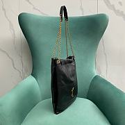 Fortok Saint Laurent Jamie 4.3 Pochon Bag In Black Lambskin 781666 28x2x33cm - 6