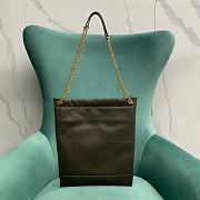 Fortok Saint Laurent Jamie 4.3 Pochon Bag In Green Khakhi Lambskin 781666 28x2x33cm - 6