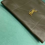Fortok Saint Laurent Jamie 4.3 Pochon Bag In Green Khakhi Lambskin 781666 28x2x33cm - 2
