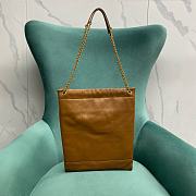Fortok Saint Laurent Jamie 4.3 Pochon Bag In Brown Lambskin 781666 28x2x33cm - 3