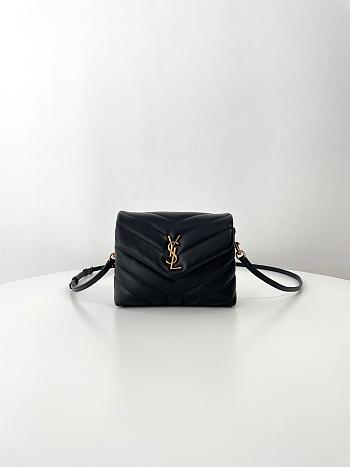 Fortok Saint Laurent LouLou Mini Bag in Black Gold Hardware 678401 20x14x7.5cm