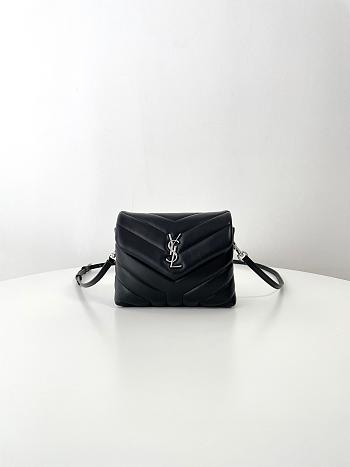 Fortok Saint Laurent LouLou Mini Bag in Black Silver Hardware 678401 20x14x7.5cm