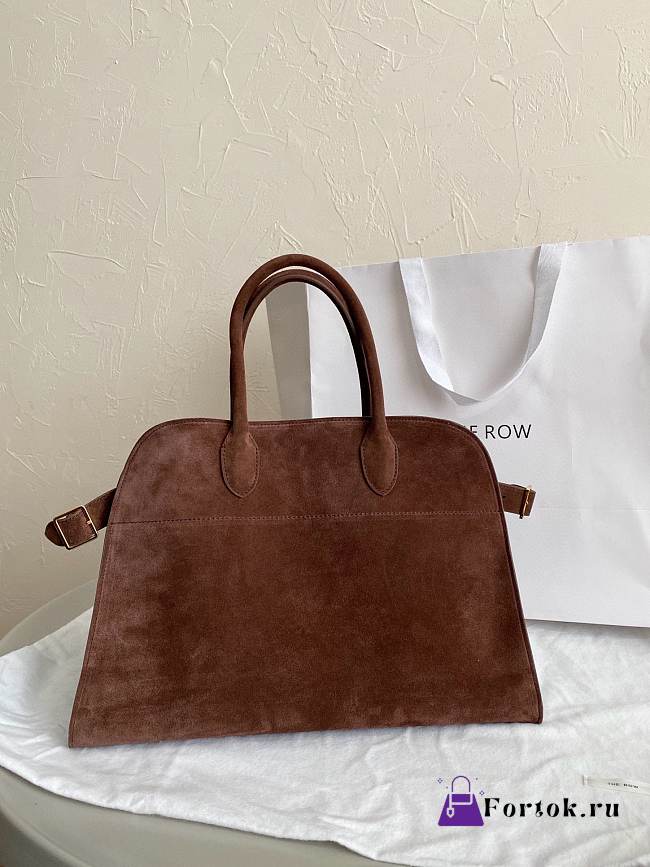 Fortok The Row Tote Bag Margaux15 in Dark Brown 38×24×27cm - 1