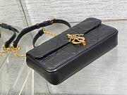 Fortok Dior Miss Daisy Mini Bag Black Macrocannage Lambskin 22x12.5x4cm  - 5