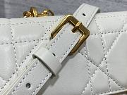 Fortok Dior Miss Daisy Mini Bag White Macrocannage Lambskin 22x12.5x4cm  - 5