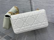 Fortok Dior Miss Daisy Mini Bag White Macrocannage Lambskin 22x12.5x4cm  - 4