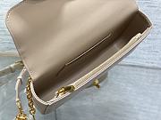 Fortok Dior Miss Daisy Mini Bag Light Pink Macrocannage Lambskin 22x12.5x4cm  - 3