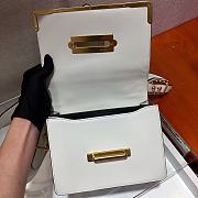 Fortok Prada Cahier White Leather Bag 1BD045 19x14x9cm - 6