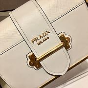 Fortok Prada Cahier White Leather Bag 1BD045 19x14x9cm - 3