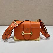 Fortok Prada Cahier Orange Leather Bag 1BD045 19x14x9cm - 1