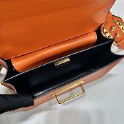 Fortok Prada Cahier Orange Leather Bag 1BD045 19x14x9cm - 6