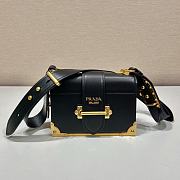 Fortok Prada Cahier Black Leather Bag 1BD045 19x14x9cm - 1