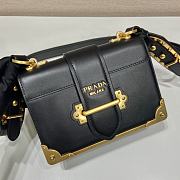 Fortok Prada Cahier Black Leather Bag 1BD045 19x14x9cm - 4