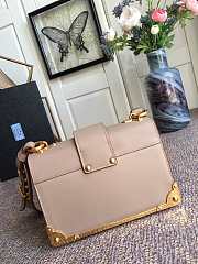 Fortok Prada Cahier Beige Leather Bag 1BD045 19x14x9cm - 6