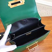 Fortok Prada Cahier Black & Green Leather Bag 1BD045 19x14x9cm - 6