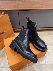 Fortok Louis Vuitton Calfskin Monogram Beaubourg Ankle Boots Black - 2