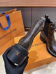 Fortok Louis Vuitton Calfskin Monogram Beaubourg Ankle Boots Brown - 2