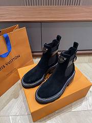 Fortok Louis Vuitton Beaubourg Ankle Boot Black Suede Calf Leather - 1