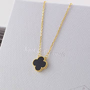 Fortok Van Cleef & Arpels Black Four-leaf Clover Necklace in Gold / Gold Rose / Silver - 2