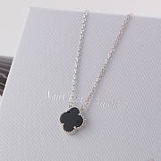 Fortok Van Cleef & Arpels Black Four-leaf Clover Necklace in Gold / Gold Rose / Silver - 1