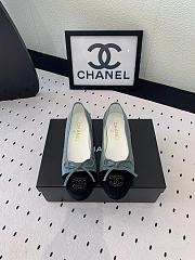 Fortok Chanel Ballet Flat Iceberge Blue Mix Black Velvet - 1