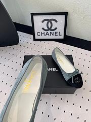 Fortok Chanel Ballet Flat Iceberge Blue Mix Black Velvet - 6