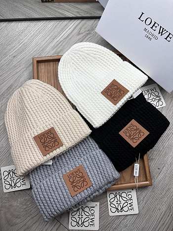 Fortok Loewe Anagram Beanie Black/ White / Beige / Grey