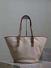 Fortok Saint Laurent Lauren Cabas Bag In Natural 791303 47×30×25cm - 4
