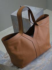 Fortok Saint Laurent Shopping Bag Brown 817602 50×33×16cm - 4
