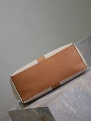 Fortok Saint Laurent Shopping Bag Brown & Beige 817602 50×33×16cm - 6