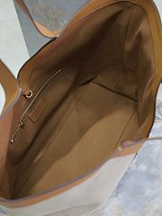 Fortok Saint Laurent Shopping Bag Brown & Beige 817602 50×33×16cm - 5