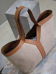 Fortok Saint Laurent Shopping Bag Brown & Beige 817602 50×33×16cm - 3