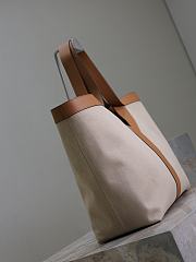Fortok Saint Laurent Shopping Bag Brown & Beige 817602 50×33×16cm - 2