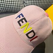 Fortok Fendi Colorful Embroidery Baseball Cap in Pink - 4