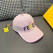 Fortok Fendi Colorful Embroidery Baseball Cap in Pink - 2