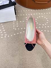 Fortok Chanel Ballet Flat Pink Mix Black Velvet  - 6