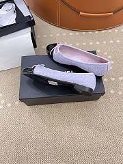 Fortok  Chanel Ballet Flat Purple Tweed  - 2