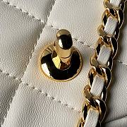 Fortok Chanel 24S White Mini Flap Bag With Transparent Handle Bag AS4847 12×19×6cm - 4