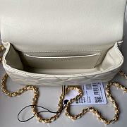 Fortok Chanel 24S White Mini Flap Bag With Transparent Handle Bag AS4847 12×19×6cm - 3